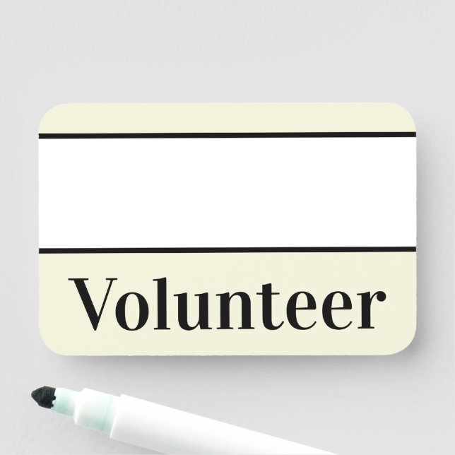 Vintage, Classic "Volunteer" Name Tag (In Situ)