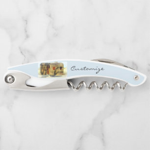 Vintage classic weathered wood caravan corkscrew