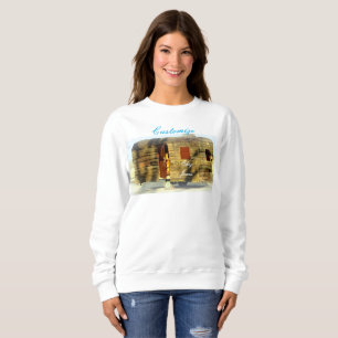 Vintage classic weathered wood caravan sweatshirt
