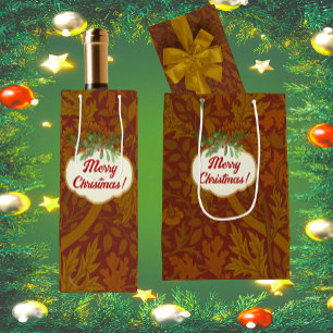 Vintage Classic William Morris Personalised  Wine Gift Bag