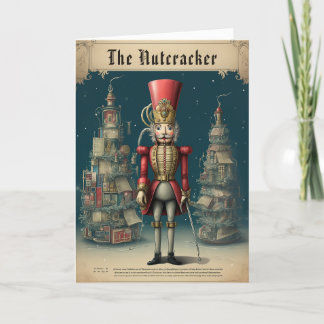 Vintage Classic Wooden Nutcracker Custom Christmas Holiday Card