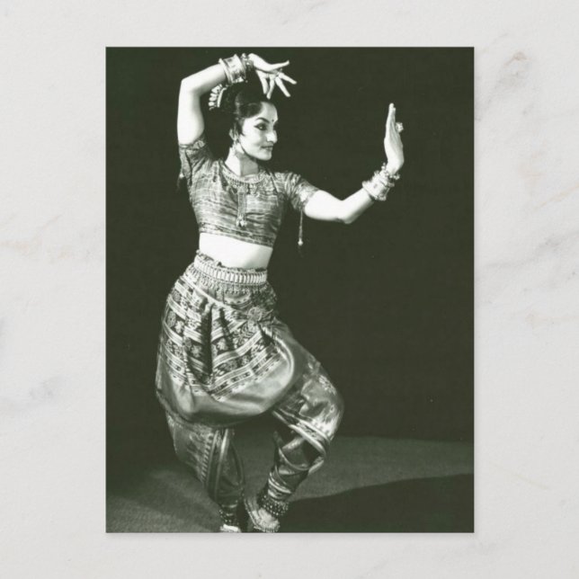 Vintage Classical Indian Dancer Postcard (Front)