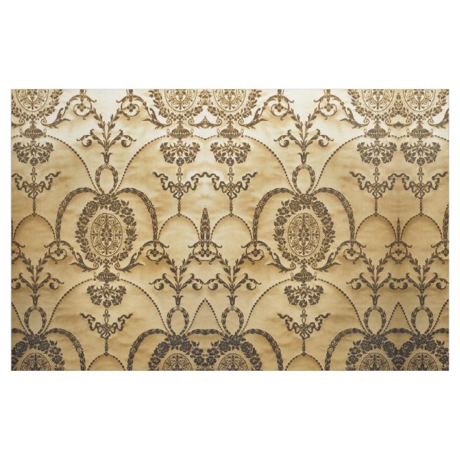 Vintage Classical Luxury Ornament Damask Fabric (Fat Quarter)