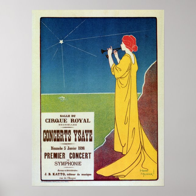 Vintage classical music concert Brussels ad Poster (Front)