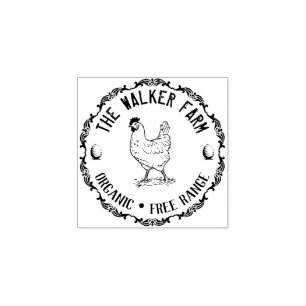 Vintage Classical ⎢ Personalised Egg  Rubber Stamp