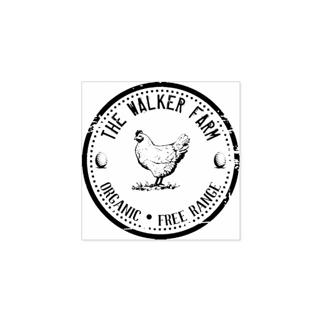 Vintage Classical ⎢ Personalised Egg  Rubber Stamp (Imprint)