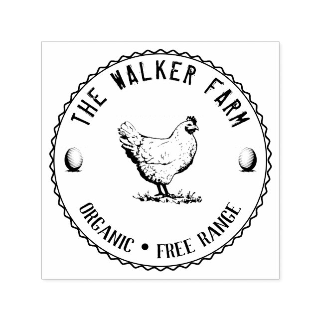 Vintage Classical ⎢ Personalised Egg Self-inking S Stamp (Design)