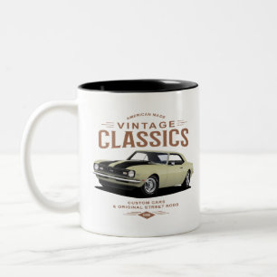 Vintage Classics Muscle Car Two-Tone Coffee Mug