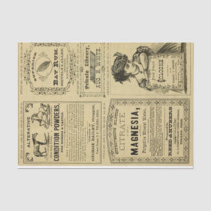 Vintage Classified Ads Tissue Paper