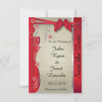 Vintage Classy Curvy Design | Deep Red