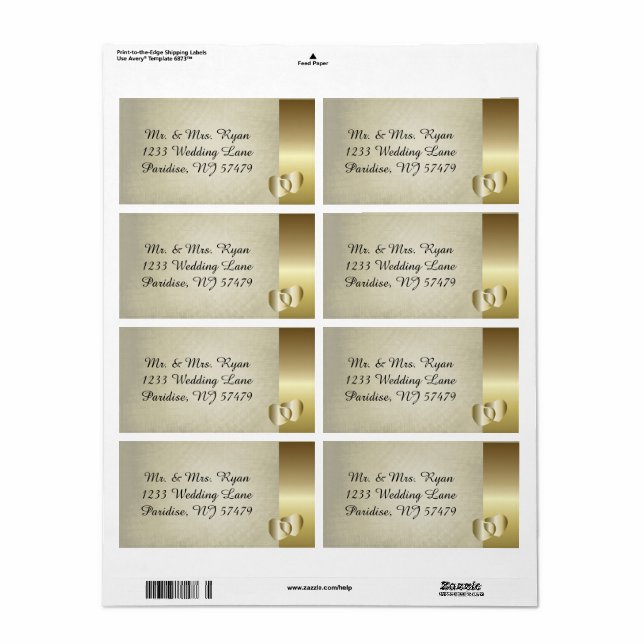 Vintage Classy Gold Heart (Full Sheet)