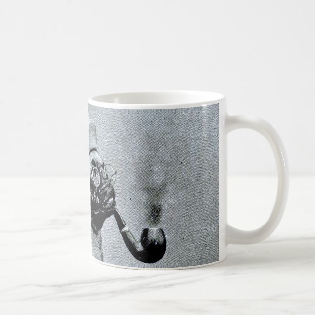 Vintage Classy Pug Photograph Coffee Mug (Right)