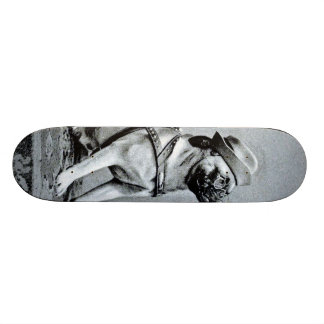 Vintage Classy Pug Photograph Skateboard
