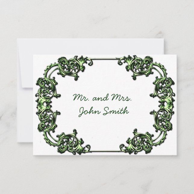 VINTAGE CLASSY WEDDING ESCORT CARD (Front)