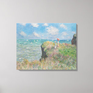Vintage Claude Monet Cliff Walk at Pourville Canvas Print