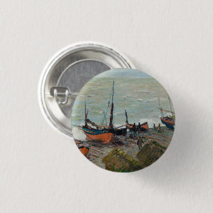Vintage Claude Monet Fishing Boats 3 Cm Round Badge