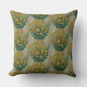 Vintage Claude Monet Jerusalem Artichokes Cushion