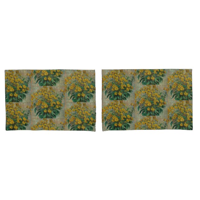 Vintage Claude Monet Jerusalem Artichokes Duvet Pillowcase (Front-Set)