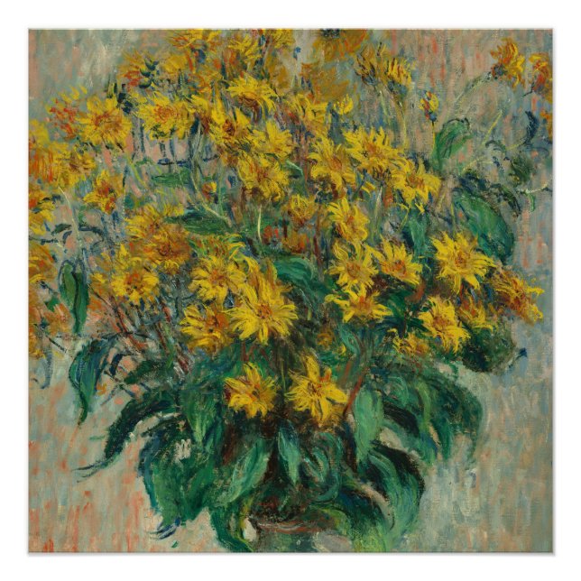 Vintage Claude Monet Jerusalem Artichokes   Poster (Front)
