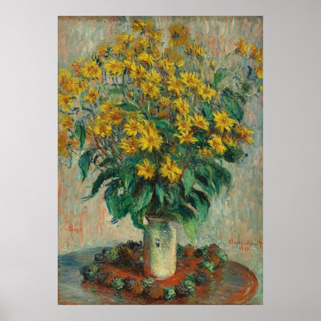 Vintage Claude Monet Jerusalem Artichokes Poster (Front)