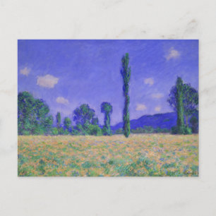 Vintage Claude Monet Poppy field Postcard