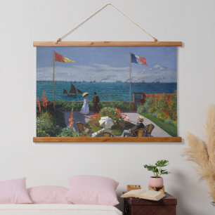 Vintage Claude Monet Terrasse a Sainte-Adresse Hanging Tapestry