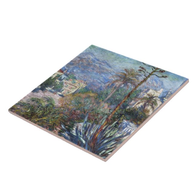 Vintage Claude Monet Villas at Bordighera   Tile (Side)