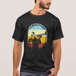 Vintage Clay Pigeon Shooting Sport Clay Target Sho T-Shirt