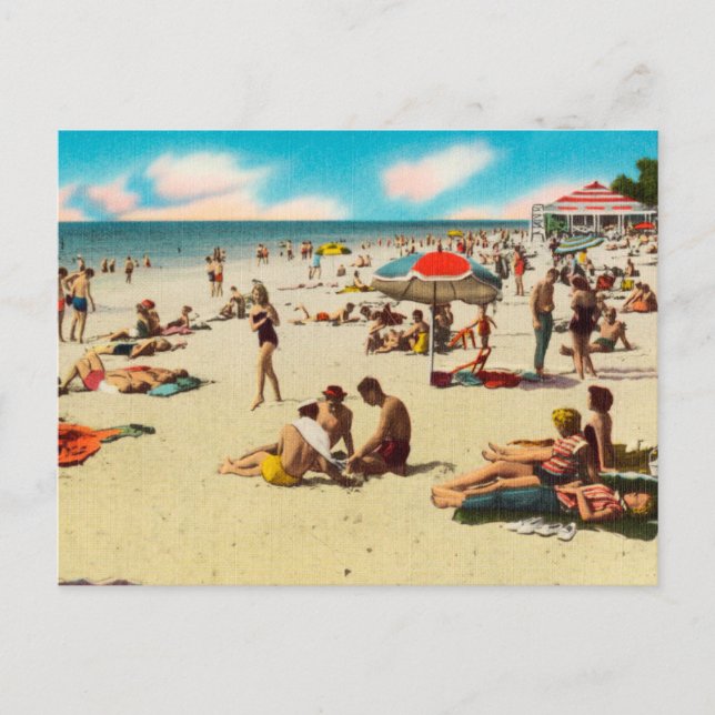 Vintage Clearwater Beach, Florida Travel Postcard (Front)