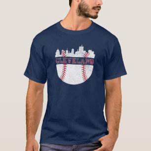 Vintage Cleveland Baseball Retro Ohio City Skyline T-Shirt