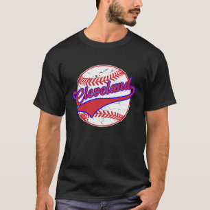 Vintage Cleveland Cityscape Baseball For Men Wome T-Shirt
