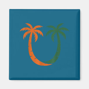 Vintage Clic 90's Miami Palm Trees Um Magnet