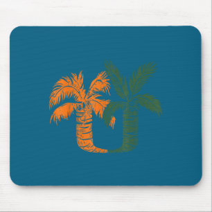 Vintage Clic 90's Miami Palm Trees Um Mouse Mat
