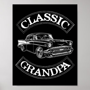 Vintage Clic Car Funny Grandpa Poster