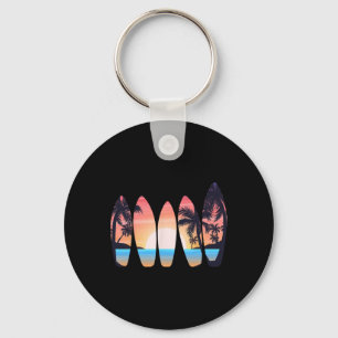 Vintage Clic Retro Surfboarder Surfer Surfing Surf Key Ring