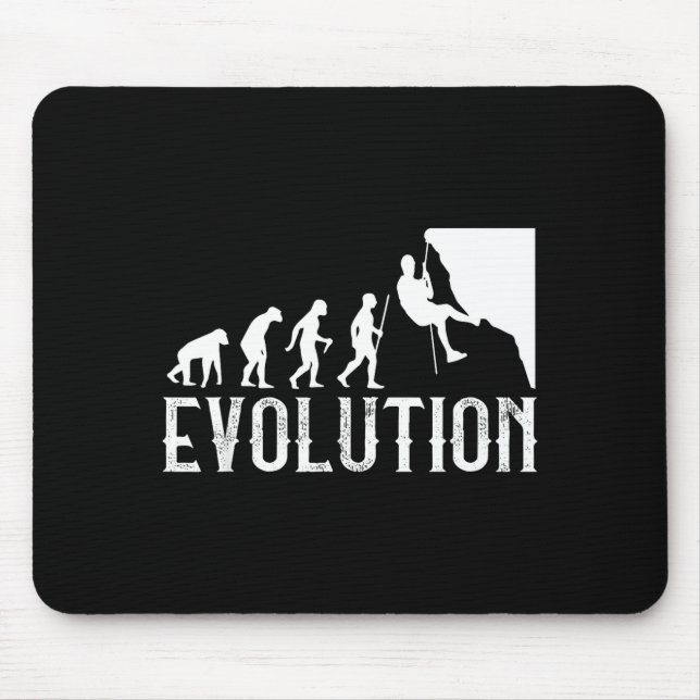 Vintage climber evolution - funny rock wall mouse mat (Front)
