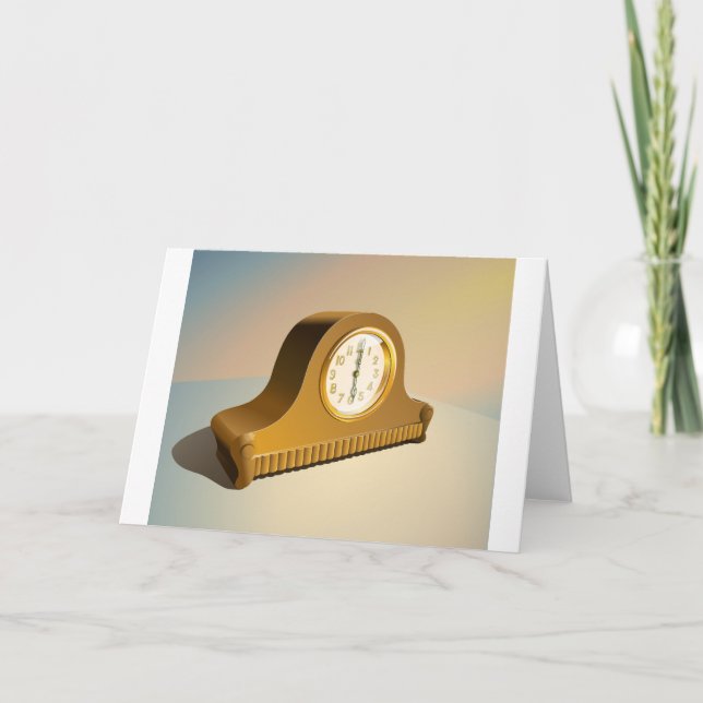 Vintage Clock Greeting Cards (Front)