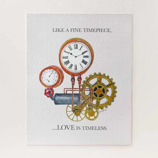 Vintage Clock Jigsaw Puzzle (Vertical)