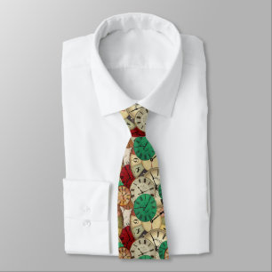 Vintage clock Neck Tie