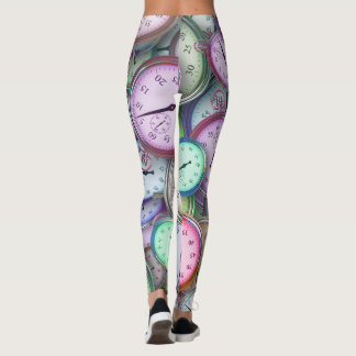 Vintage Clock pattern  Leggings