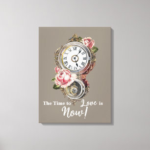 Vintage Clock - Wrapped Canvas