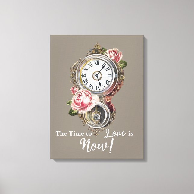 Vintage Clock - Wrapped Canvas (Front)