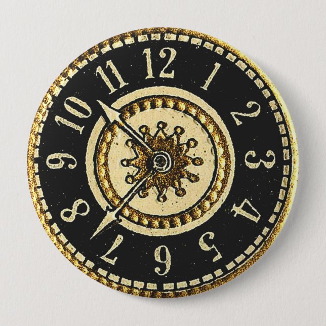Vintage Clocks 10 Cm Round Badge (Front)