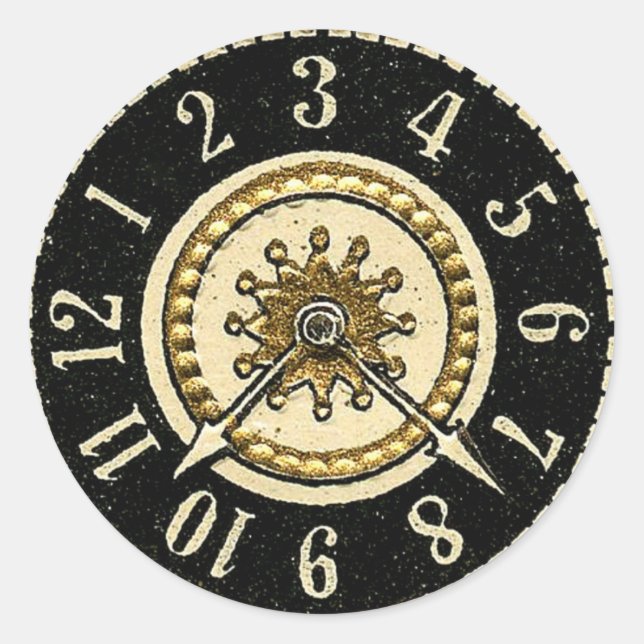 Vintage Clocks Classic Round Sticker (Front)