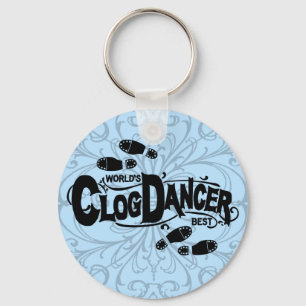 Vintage Clog Dancer Clogging Key Ring