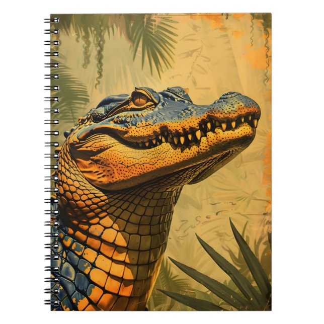 Vintage Close-Up of the Alligator Notebook (Front)