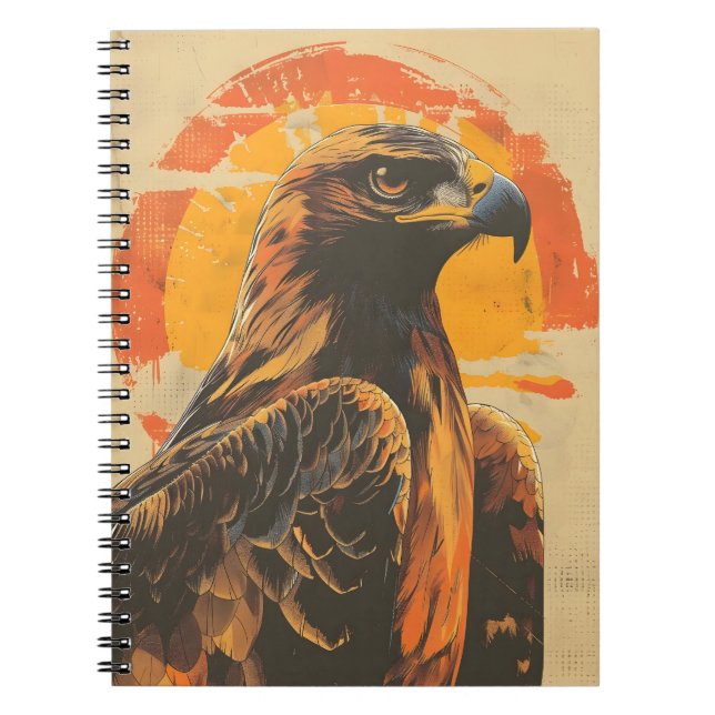 Vintage Closeup of the Majestic Golden Eagle Notebook (Front)
