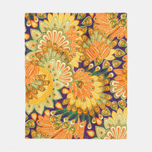 Vintage cloth pattern close up background. fleece blanket
