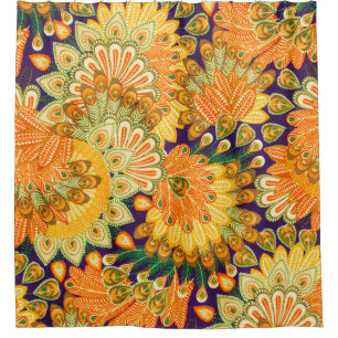 Vintage cloth pattern close up background. shower curtain