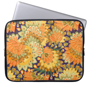Vintage cloth pattern: close-up texture. laptop sleeve